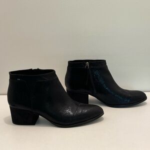 TOMS Crackle Shimmer and Textile Snake Loren Booties Women’s Size 10 Black